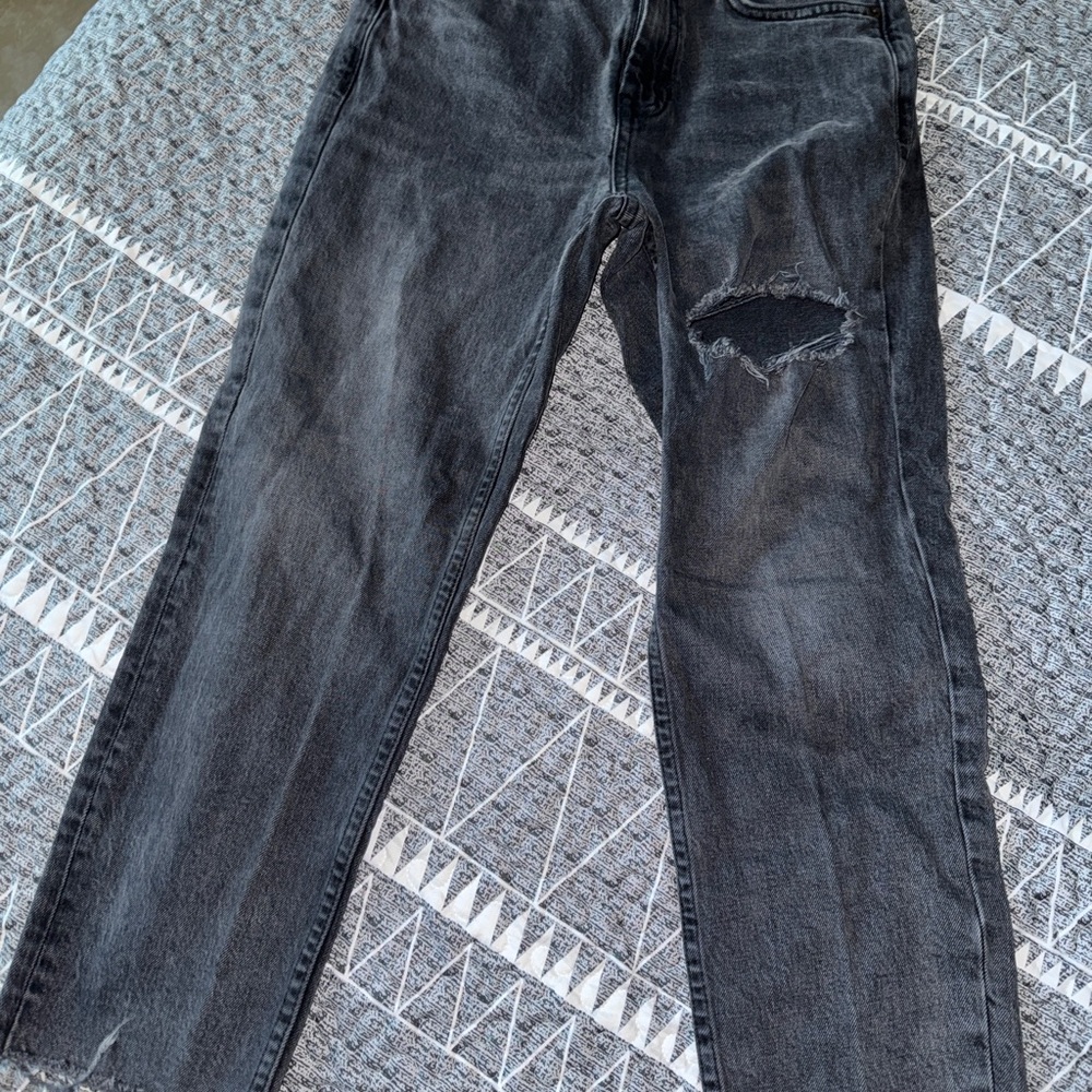 Top Shop Black Distressed Jeans